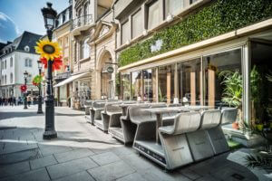 Banc chauffant au Go Ten Bar à Luxembourg City